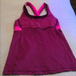 EUC pink and burgundy Racerback tank